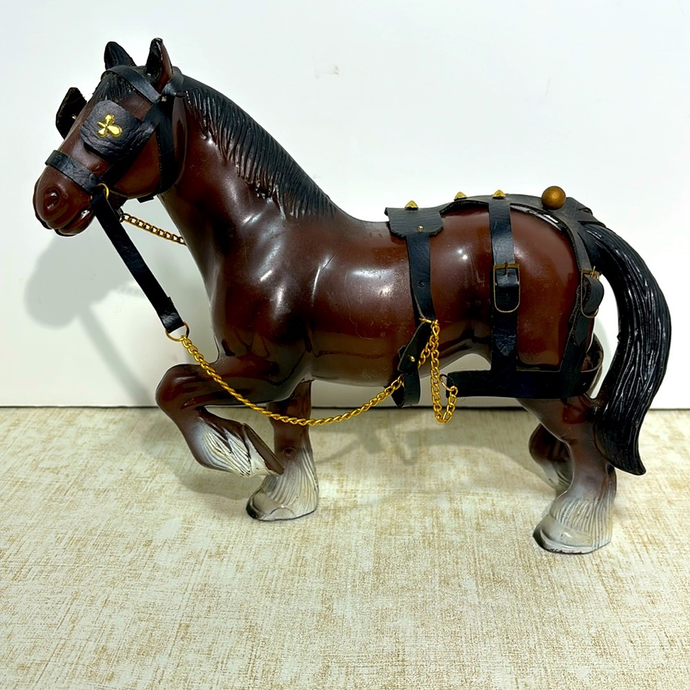 Vintage Clydesdale Plastic Toy Horse